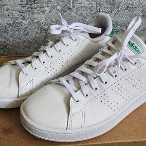 Adidas Men's White & Green Cloudfoam Sneakers| Sz 11.5